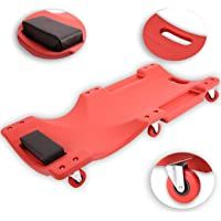 TRESKO® Camilla de Montaje- Camilla para Taller con 6 Ruedas con Capacidad de Giro de 360°- Plataforma con Ruedas con 2…